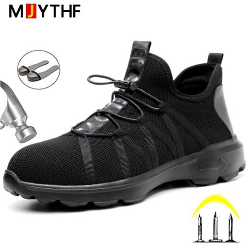 2021 Safety Boots Lightweight Mens Safety Shoes Steel Toe Boots Men Puncture-Proof Work Sneakers Indestructible Work Shoes