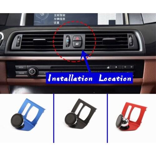 3 Colors Aluminum Alloy Mobile Phone Holder Avigation Bracket Car Accessories for BMW 5 Series F11 F10 F07 2011-2017 5 Series GT