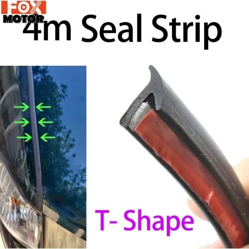 4m T-Shape Seal Strip Soundproof Bumper Headlight Lip Gap For Lada Priora Vesta Granta Kalina X-Ray Largus Niva Samara Signet