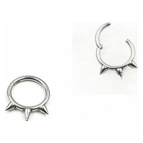 50PCS 16g Surgical Steel Ear Seamless Hinged Segment Ring Clicker Cartilage Nose/Lip Ring Earring Daith Helix Spike New