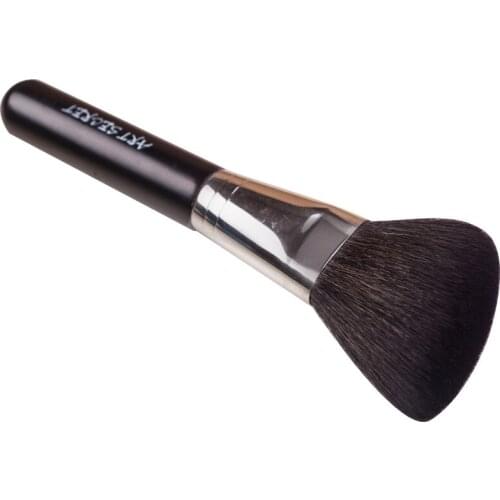 High quality squirrel hair wooden handle angled faceblending wiping powder cosmetic make up brush