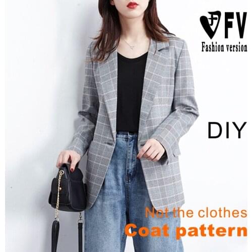 Sewing pattern womens small suit jacket clothing design drawing 1:1 making pattern BWT-124