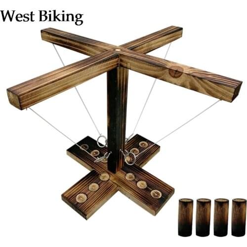 Wooden Ring Toss Hooks Fast-paced Interactive Game for Bars Home,Party Drinking Games & Toys Adults and Family