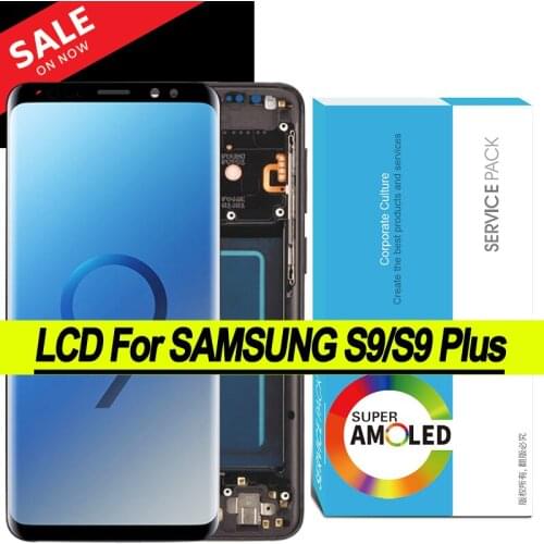 100% Tested with Burn Shadow Amoled Display with frame for SAMSUNG Galaxy S9 S9 Plus LCD Touch Screen Digitizer Repair Parts