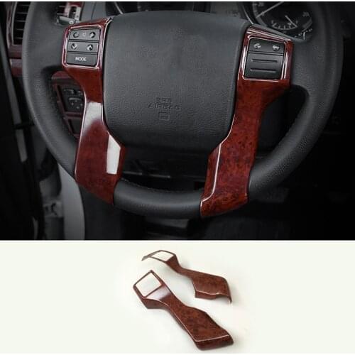 For Toyota Land Cruiser 150 Prado LC150 FJ150 2010-2018 Interior Steering Wheel Cover Trim Chrome Car Styling Accessories