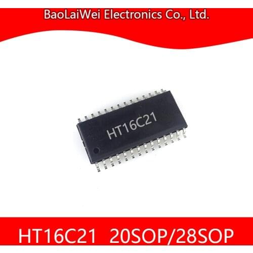 2pcs HT16C21 20SOP 28SOP Electronic Components Integrated Circuits Active Components RAM Mapping 20x4/16x8 LCD Driver Controller