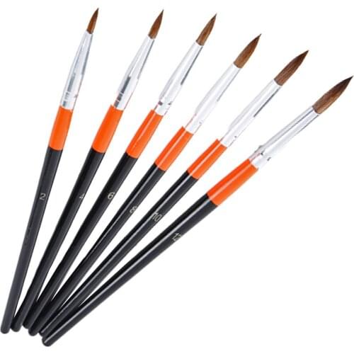 Art Paint Brushes Set for for Watercolor, Acrylic, Oil 6 Different Sizes for Artists, Adults & Kids