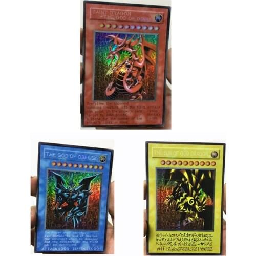 Yu Gi Oh DIY Egyptian God Slifer The Sky Dragon Toys Hobbies Hobby Collectibles Game Collection Anime Cards