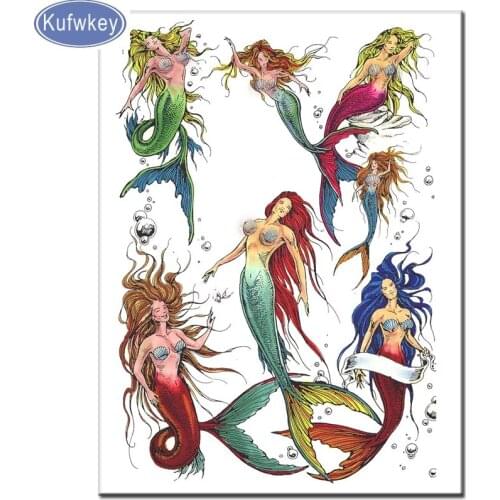 "cartoon Mermaid"embroidery pattern full square/round diamond 5D diy paintings cross stitch mosaic stickers fairy home decor