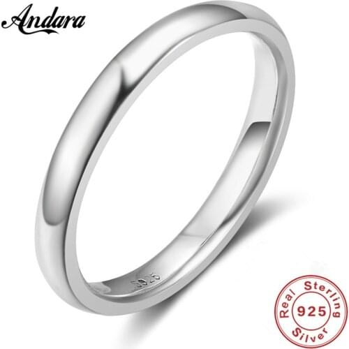 Eternal Classic 100% 925 Silver Ring Simple Fashion Accessories With Jewelry Gift
