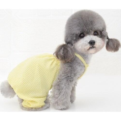 Pet Jumpsuit Clothes Spring and Summer Pet Clothes for Small Dog Clothes Multi Colors Dog Skirt with hat S-xxl Size Newest Style