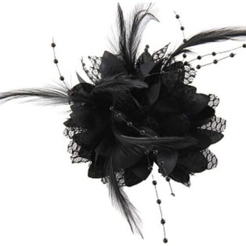 Fashion Flower Feather Bead Corsage Hairband Pin Wedding Headwear Decor Gift Hair Clip Apparel Accessories New Headwear