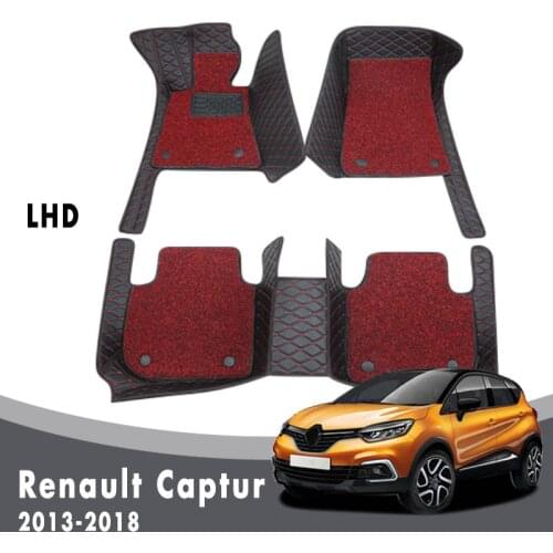 Carpets For EU Renault Captur (B Platform) 2018 2017 2016 2015 2014 2013 Car Floor Mats Double Layer Wire Loop Protect Interior