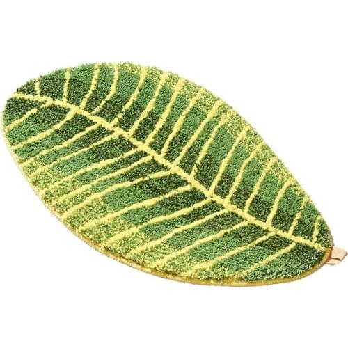Creative Non-Slip Mat green Leaves Bedroom Home Bathroom Door Bathroom Absorbent Non-Slip Foot Carpet Floor Mat