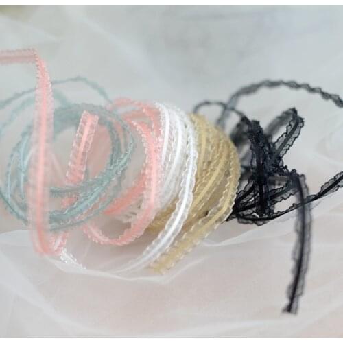 10 Meters/lot High End Ruffle Lace Trim Embroidery Beautiful Lace Fabric Trimming Garment Accessories 7mm Width