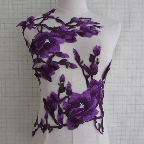 New Lace purple Neckline Collar Trim Clothes Sewing Applique Embroidery edge accessories Supplies Decorate Motif Blouse