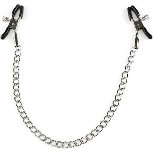 Stainless Steel Metal Chain Nipple Milk Clips Breast Slaves Clamps Sex Toys Butterfly For Couple Cosplay Game Adult Party Gift