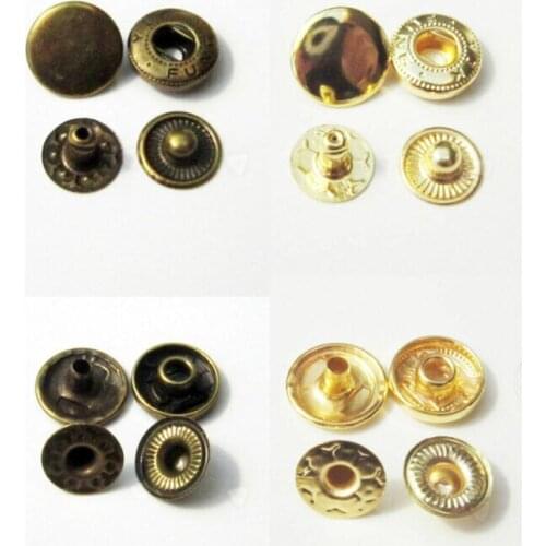 Metal No Sewing Snap Fastener Button Press Stud Leather Bag Clothes Jacket Repair Rivet 25 sets high quality metal snap button