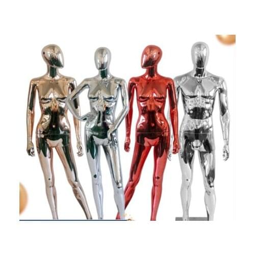 Electroplating Model Men and Women Silver High-end Color Customized Mannequin Full Body Dummy Table Doll