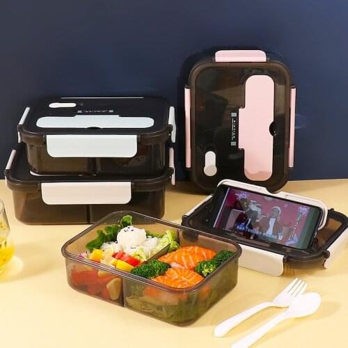 New Lunch Box Kitchen Work Student Outdoor Activities Microwave Heating Food Container Plastic Bento Box Storage Snacks Boxes