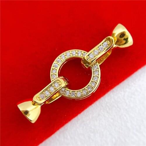 Wholesale DIY Natural Stones Beads Jewelry Making Accessories Silver/Gold/Rose Gold Metal Connector Clasps Findings