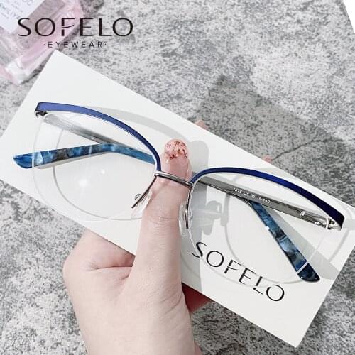 Semi Rimless Optical Prescription Glasses Female Myopia Progressive Eyeglasses For Women Multifocal Bifocal Spectacles Fashion