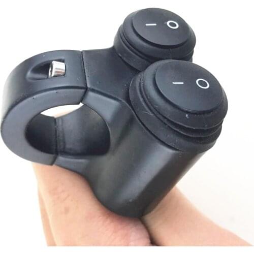 12V Motorbike 22mm Alloy Handlebar Headlight Spot Light On Off Switch Waterproof