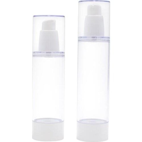 Empty 15ml 30ml 50ml 80ml 100ml 120ml Airless Bottle Plastic Refillable Cosmetic Packaging Travel Emulsion Airless Bottle