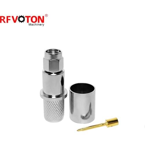 Free shipping 10pieces RF Connector SMA male straight Coaxial crimp for LMR400 RG213 RG214 RG8 7D-FB 8D-FB H1000 Cable