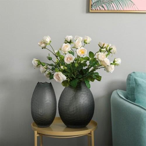 Silk Rose Artificial Flower 7 Head Bouquet For Bride Wedding Fake Plant Desk Garden Decoretion Aritificial Rose For Home Decor