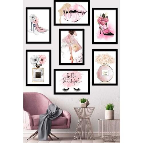 Frame Looking Mdf Table Set 60x60 cm 7 Piece Creative Home Decor 2021 Summer Fashion