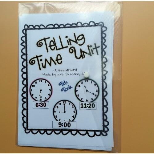 19PCS/Set Telling Time Unit Learn English Word Exercise Book Toys for Children Game Kids Classroom Teaching Reading Books