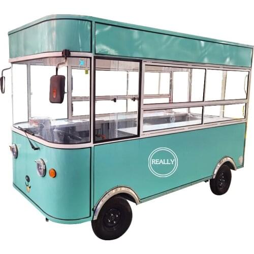 Street Food Truck Outdoor Burger Crepe Trailer Mobile Bakery Food Van Coffee Vehicle