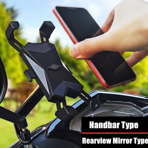 Universal Motorcycle Bicycle Holder Mountain Bike Mobile Phone Bracket Handlebar Rearview Mirror Stand Mount For iPhone Samsung