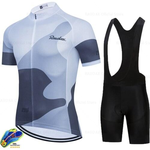 Cycling Jersey 2021 Team Raudax Bicycle Short Sleeve Cycling Clothing Bike Maillot Cycling Jersey Bib Shorts Men Cycling