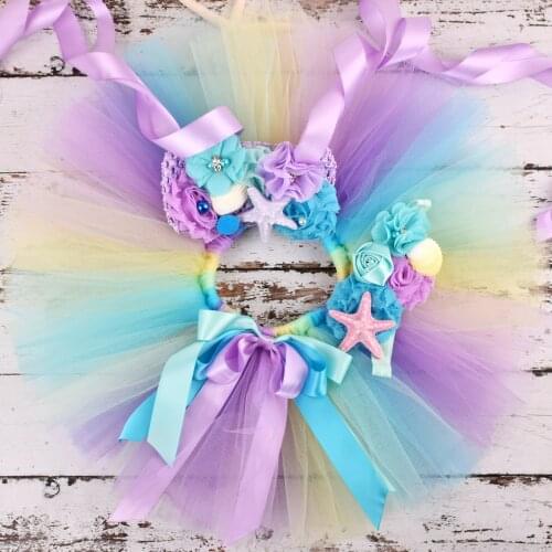 Mermaid Girls and Women Tutu Skirts Princess Pettiskirts Kids Ballet Dancing Party Skirt Children Gradient Costume Clothes