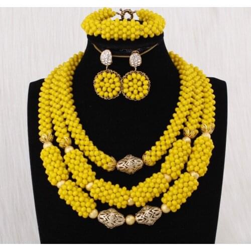 Dudo Jewelry Women Jewelry Set For Women Yellow or Royal Blue Balls Fashion Jewelry Beads Set Free Shipping 2019 Wedding Jewelry