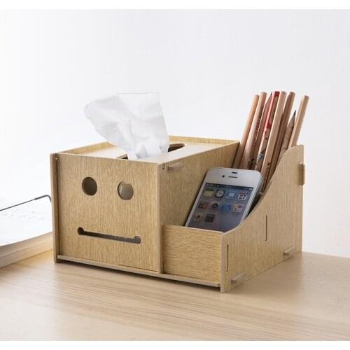 Durable funny pen holder desktop stationery office DIY file case storage paper box home office supplies wholesale
