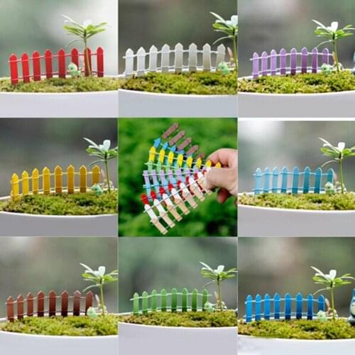 1 Pc Beautiful Wooden Fence Garden Ornament Accessory Mini Craft Micro Landscape Garden DIY Miniature Bonsai Garden Ornament