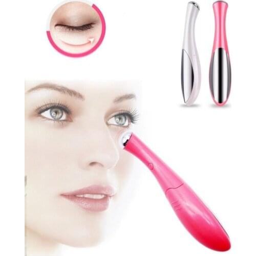 1PC Mini Portable Electric Eye Massage Pen Device Dark Circle Facials Vibration Thin Face Magic Stick Anti Bag Pouch Wrinkle