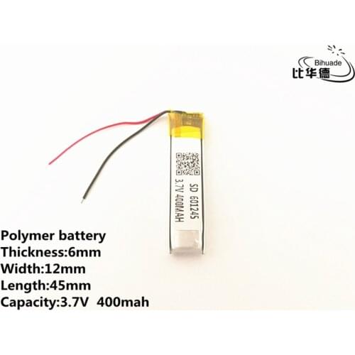 10pcs/lot 3.7V,400mAH,601245 Polymer lithium ion / Li-ion battery for TOY,POWER BANK,GPS,mp3,mp4