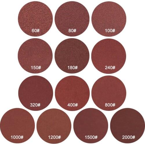 100 Pcs 1 Inch/25mm Sanding Discs 60-2000 Grit Round Sandpaper Hook and Loop for Backing Plate Drill Grinder Rotary Tools
