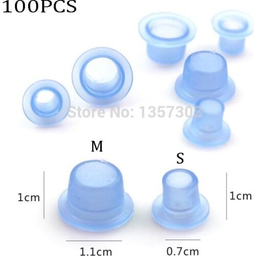 100pcs 11mm Medium Size Silica Gel Tattoo Ink Cups Supply