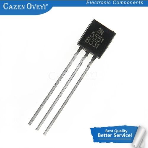 100pcs/lot 2N5551 TO-92 2N5551 TO92 0.6A 160V NPN Original and new In Stock