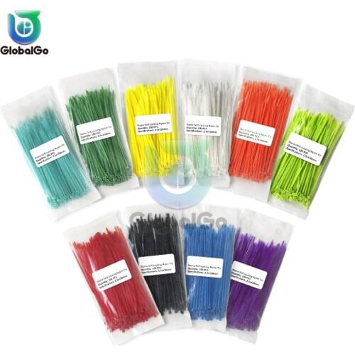 100pcs/Lot Self-Locking Plastic Nylon Wire Cable Zip Ties 100pcs Black Cable Ties Fasten Loop Cable 2.5*150mm