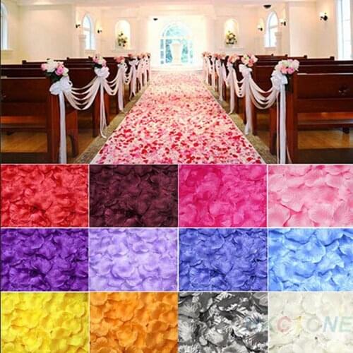 100pcs/pack Party Fashion Atificial Flower Polyester Wedding Decorative Rose Petals Petalos De Rosa Wedding Decoration