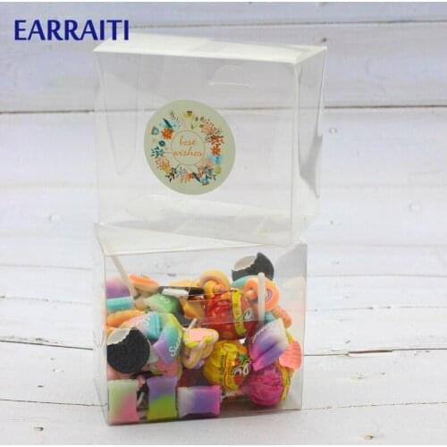 12PCS Transparent Clear Pvc Candy Box 10.5x9.5x6.5CM Wedding Gift Box Chocolate Baby Shower Birthday Party Favor Plastic Box