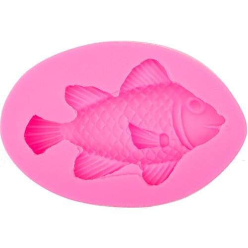 3D Marine life fish Cake Chocolate Mold for the Kitchen Baking Cake Tools DIY Sugarcraft Decoration silicone mould F0535