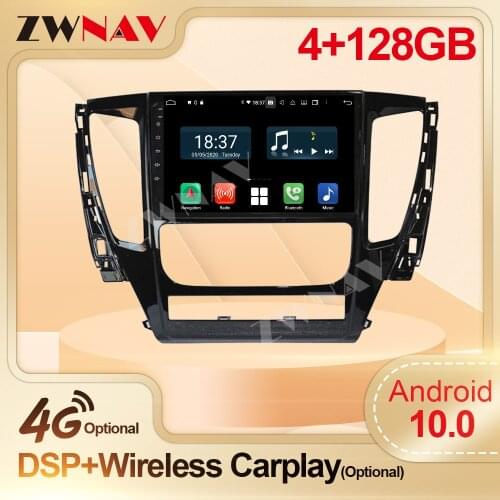4+128G Carplay 2 Din Android 10 Stereo Receiver For Mitsubishi Pajero 2016 2017 2018 GPS Navi Radio Audio Video Player Head Unit