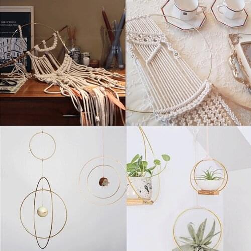 5 8 10 15 20 25 30 35 40cm Metal Macrame Hoop Rings For Dream Catchers DIY Crafts Gold Metal Hanging Ring Floral Hoop